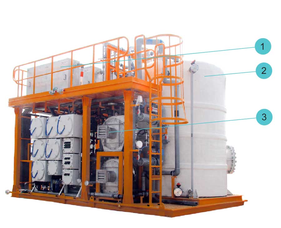 RT CHLOR-S SEAWATER-BASED HYPOCHLORITE SYSTEM MONTED ON A SKID